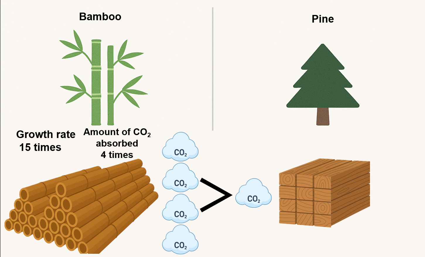 bamboo vs pine